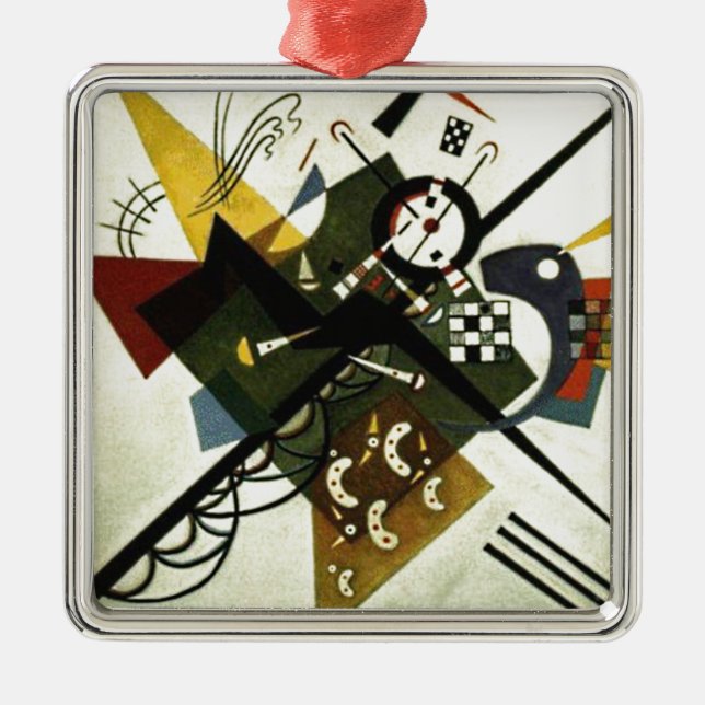 Kandinsky On White II Metal Ornament (Front)