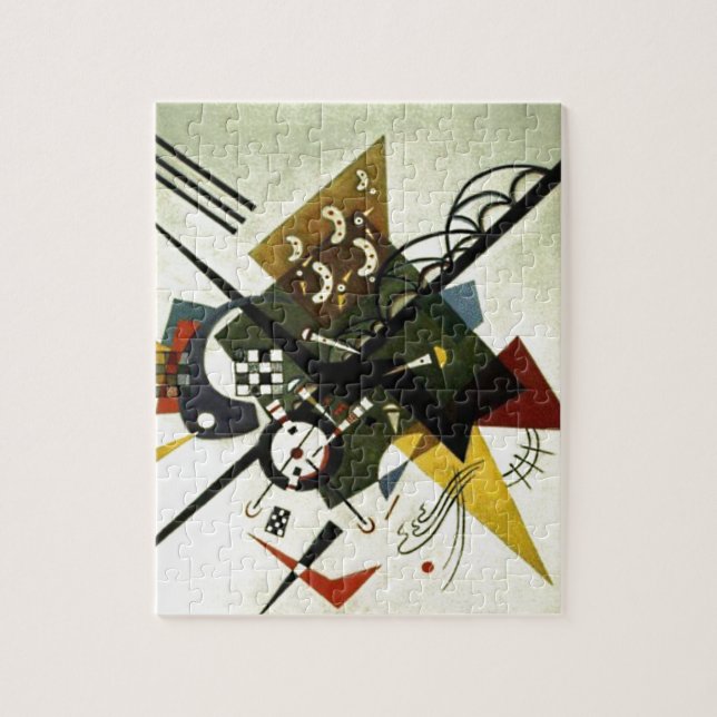 Kandinsky On White II Painting Abstract Art Jigsaw Puzzle (Vertical)