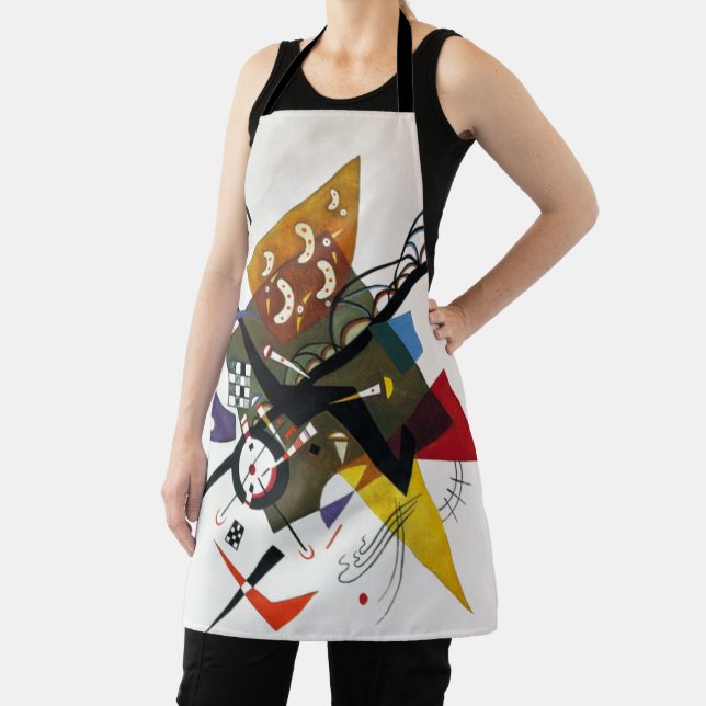 Kandinsky On White Two Abstract Painting Apron (Insitu)