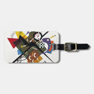 Kandinsky On White Two Abstract Painting Luggage Tag