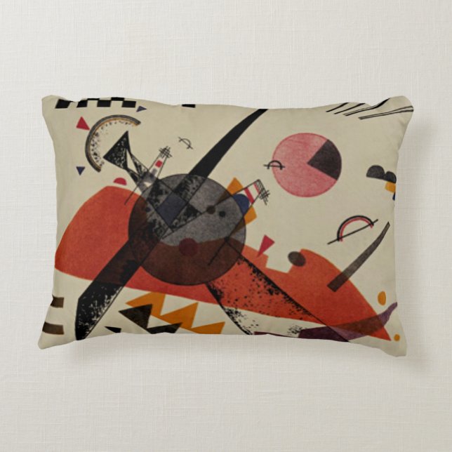 Kandinsky - Orange Decorative Pillow (Back)