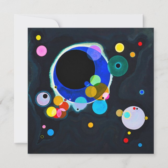 Kandinsky plusieurs cercles Invitations (Devant)