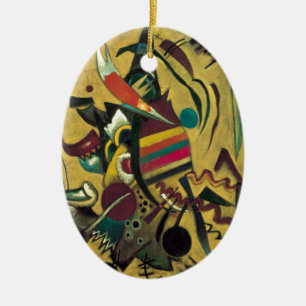 Kandinsky Points Abstract Canvas Painting Ceramic Ornament