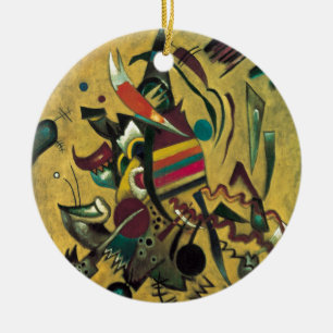 Kandinsky Points Abstract Canvas Painting Ceramic Ornament