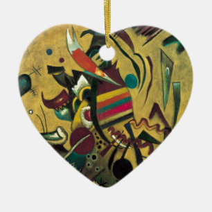 Kandinsky Points Abstract Canvas Painting Ceramic Ornament