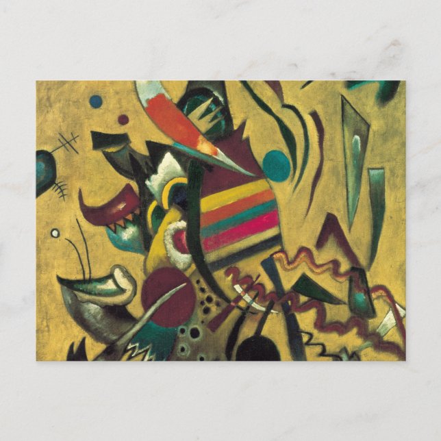 Kandinsky Points Abstract Canvas Painting Postcard (Front)