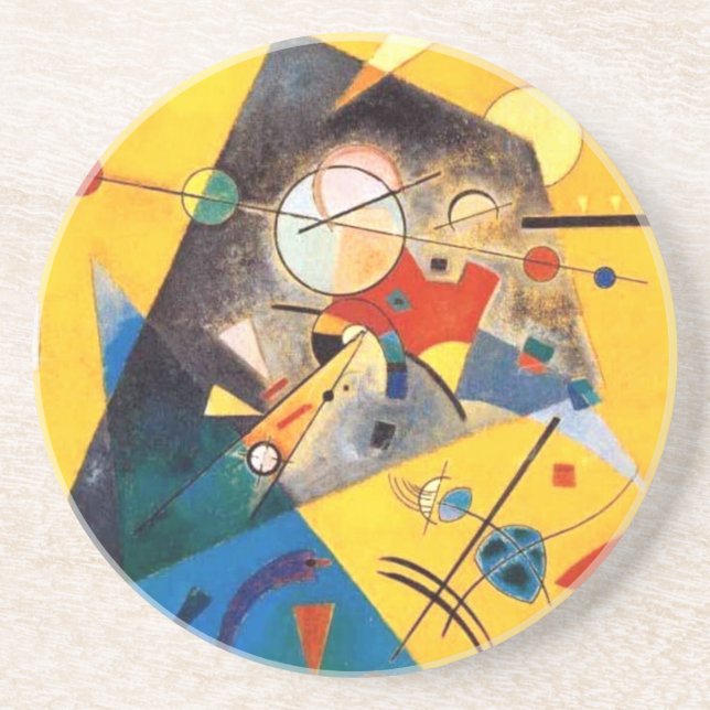Kandinsky Quiet Harmony Abstract Art Coaster (Front)