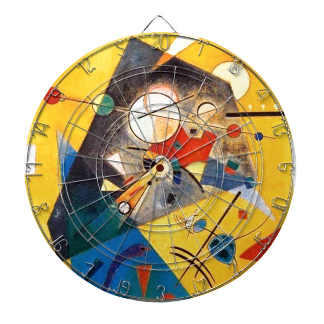 Kandinsky Quiet Harmony Abstract Art Dartboard (Front)