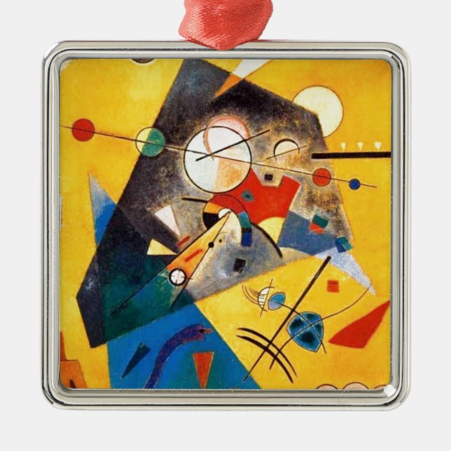 Kandinsky Quiet Harmony Abstract Art Metal Ornament (Front)