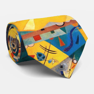 Kandinsky Quiet Harmony Yellow Abstract Art Tie