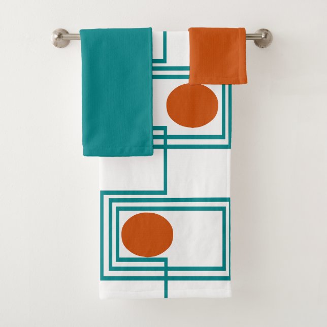 Kandinsky Rectangles with Ovals  Bath Towel Set (Insitu)