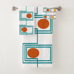 Kandinsky Rectangles with Ovals Bath Towel Set