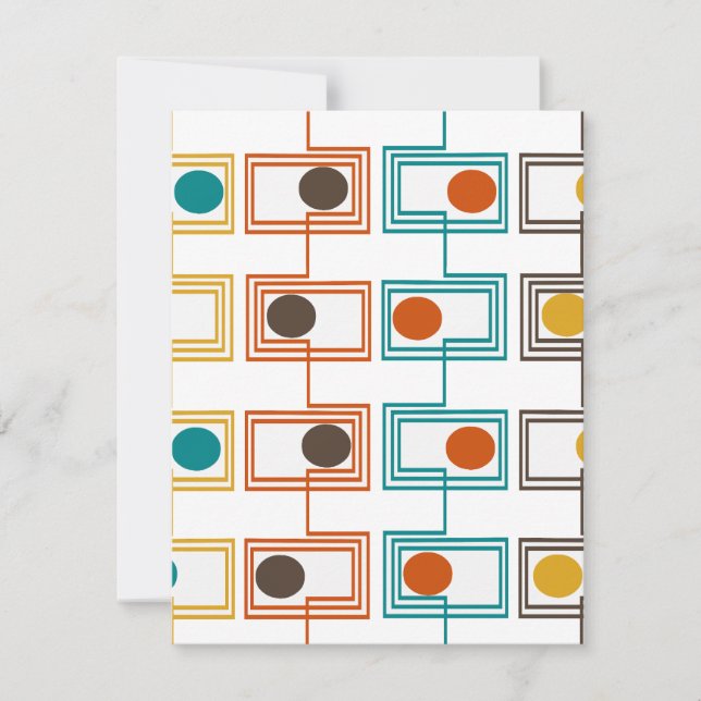 Kandinsky Rectangles with Ovals  Card (Front)