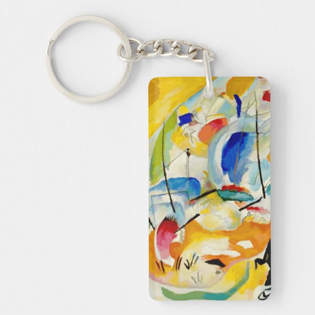 Kandinsky Sea Battle 1913 Keychain (Front)