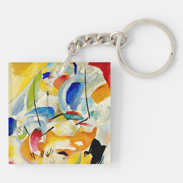 Kandinsky Sea Battle 1913 Keychain (Back)