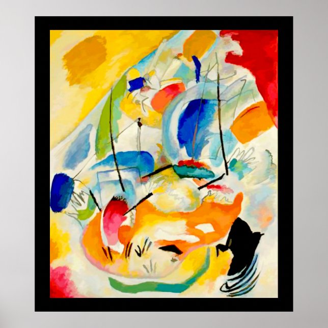 Kandinsky Sea Battle 1913 Poster (Front)
