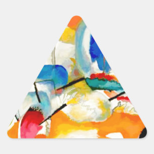Kandinsky Sea Battle 1913 Triangle Sticker