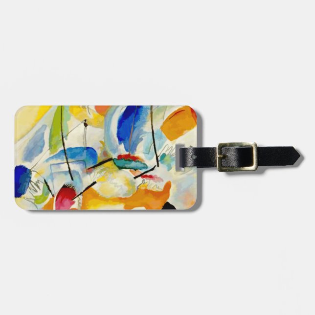 Kandinsky Sea Battle Painting 1913 Luggage Tag (Front Horizontal)