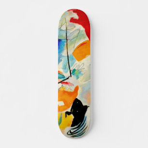 Kandinsky Sea Battle Painting 1913 Skateboard