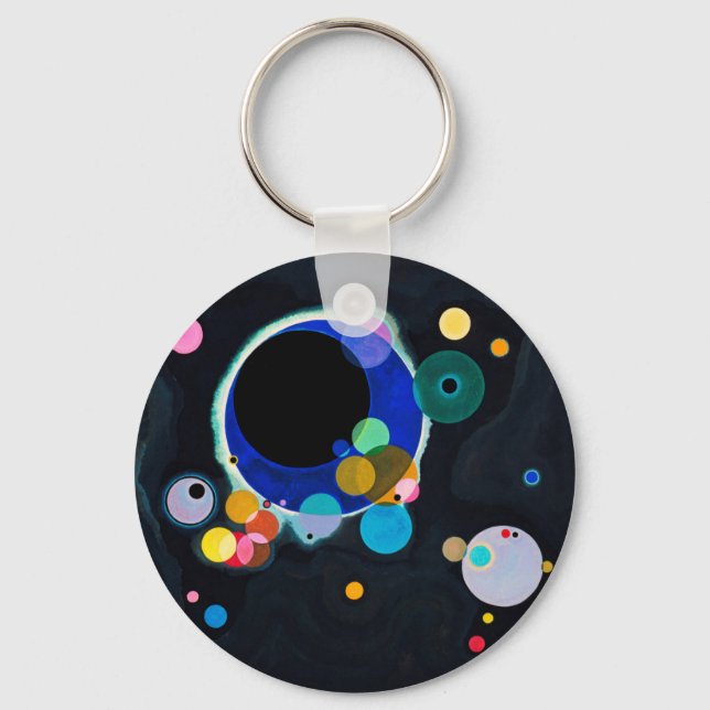 Kandinsky Several Circles Abstract Keychain (Front)