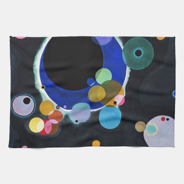 Kandinsky Several Circles Abstract Kitchen Towel (Horizontal)