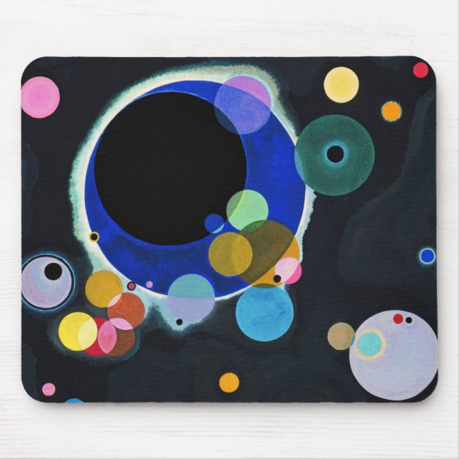 Kandinsky Several Circles Abstract Mouse Pad (Front)