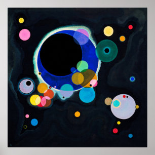 Kandinsky Several Circles Abstract Painting Poster