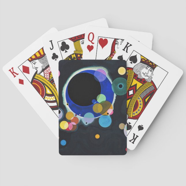 Kandinsky Several Circles Abstract Playing Cards (Back)