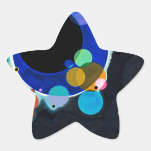 Kandinsky Several Circles Abstract Star Sticker