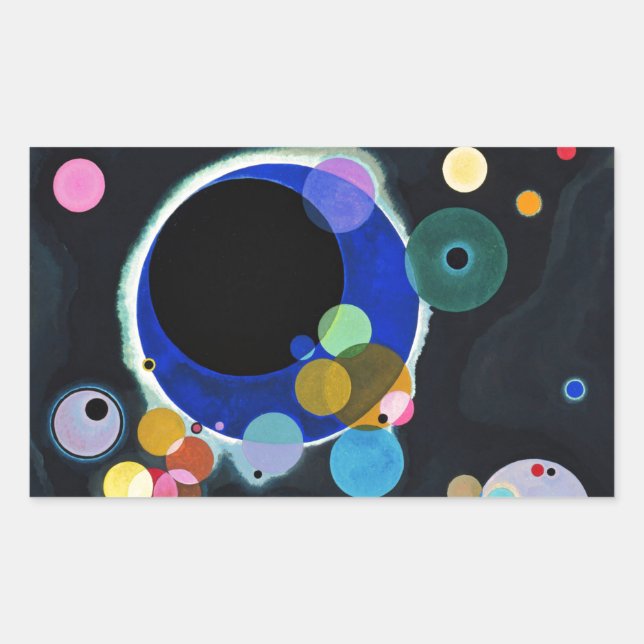 Kandinsky Several Circles Abstract Sticker (Front)