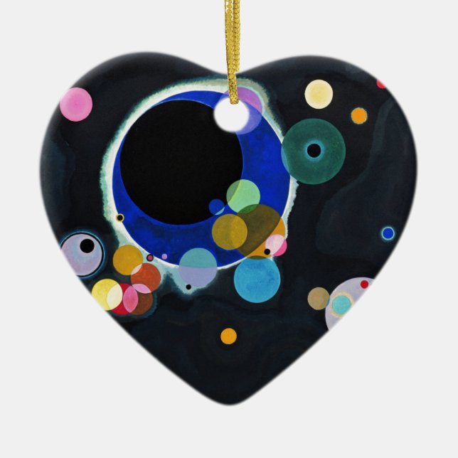 Kandinsky Several Circles Artwork Ceramic Ornament (Front)