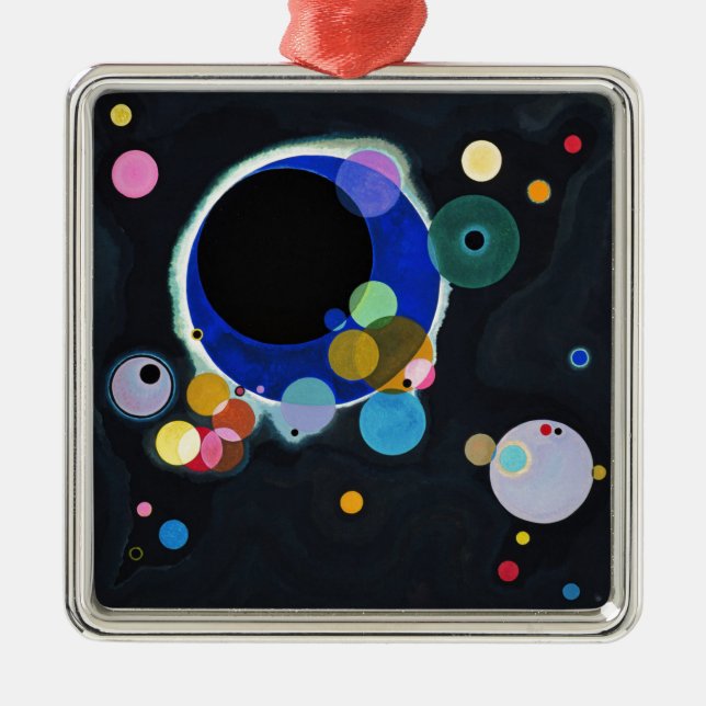 Kandinsky Several Circles Artwork Metal Ornament (Front)