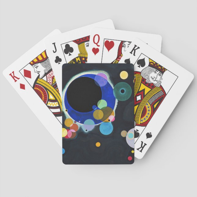 Kandinsky Several Circles Artwork Playing Cards (Back)