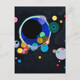 Kandinsky Several Circles Artwork Postcard