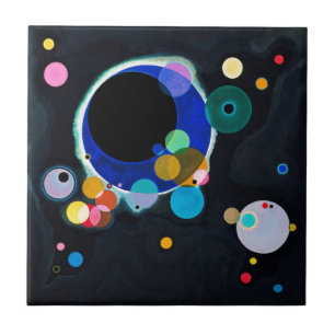 Kandinsky Several Circles Artwork Tile
