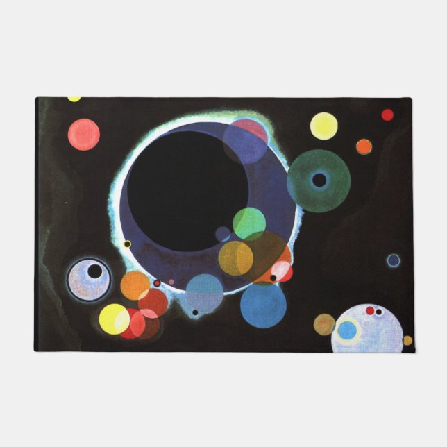 Kandinsky - Several Circles, famous abstract art Doormat (Front)