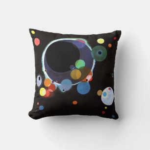 Kandinsky - Several Circles, famous abstract art Throw Pillow