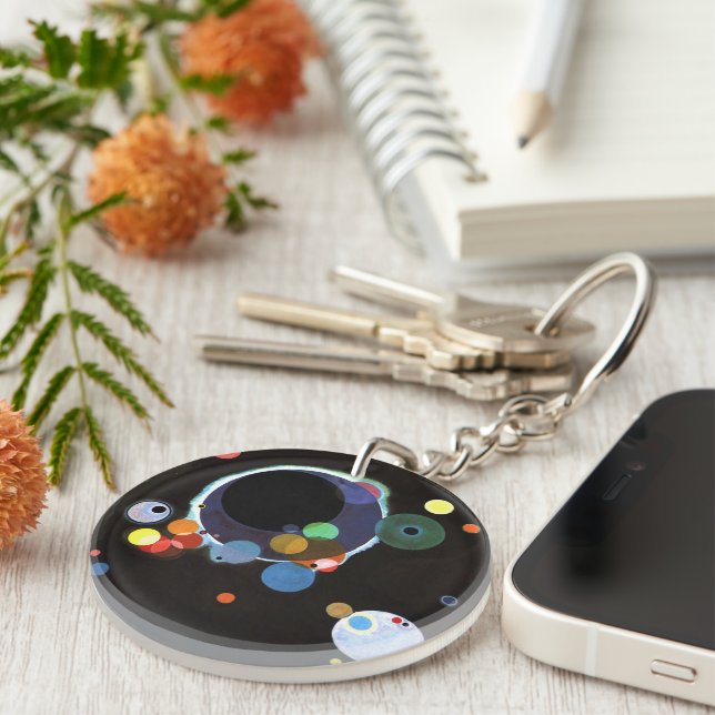 Kandinsky - Several Circles  Keychain (Front Right)