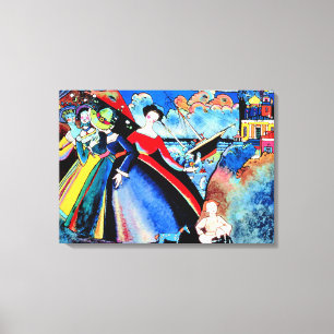 Kandinsky - Ship, colourful 1918 painting Canvas Print