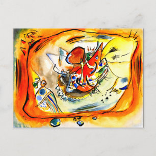 Kandinsky - Sketch for a Painting, Orange Border Postcard