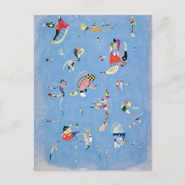 Kandinsky Sky Blue Postcard (Front)