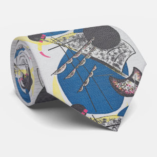 Kandinsky Small Worlds – Blue Composition  Tie