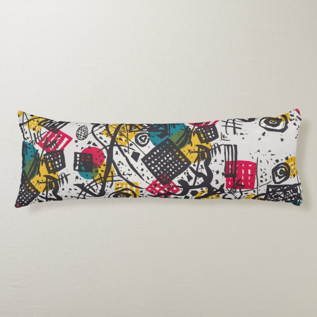 Kandinsky Small Worlds V Abstract Classic Body Pillow (Front)
