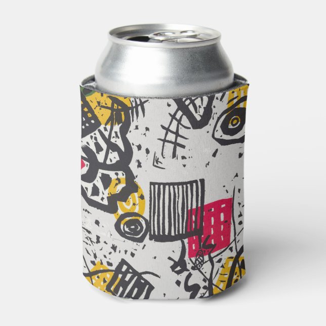 Kandinsky Small Worlds V Abstract Classic Can Cooler (Can Front)