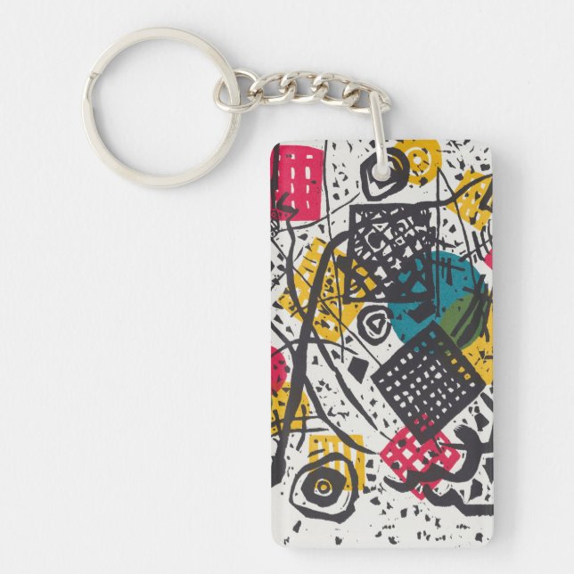 Kandinsky Small Worlds V Abstract Classic Keychain (Front)