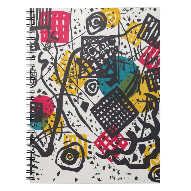 Kandinsky Small Worlds V Abstract Classic Notebook (Front)