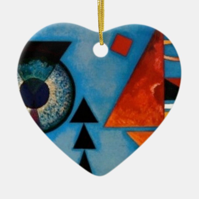Kandinsky Soft Hard Abstract Ceramic Ornament (Front)
