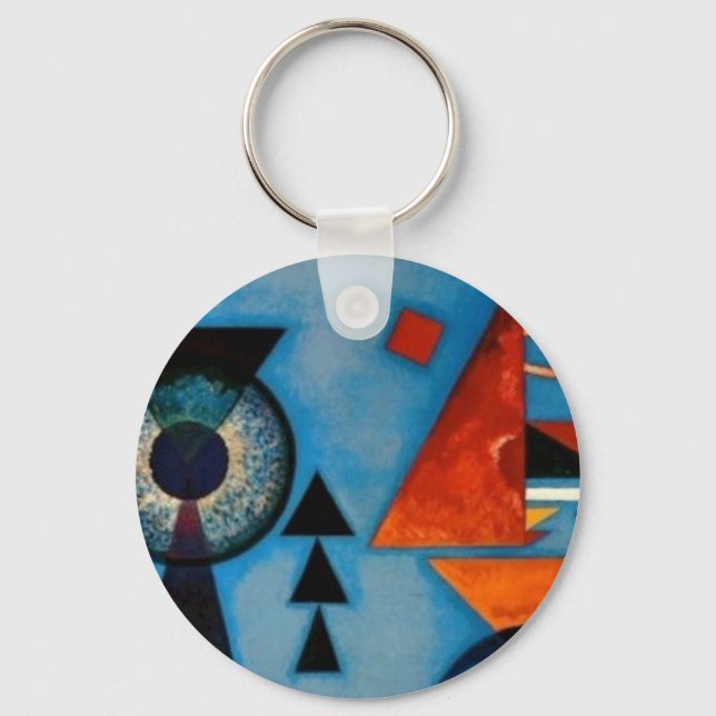 Kandinsky Soft Hard Abstract Keychain (Front)
