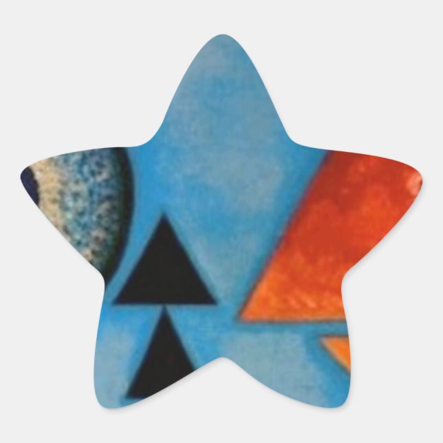 Kandinsky Soft Hard Abstract Star Sticker (Front)