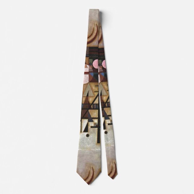 Kandinsky Softened Construction Abstract Art Tie (Front)